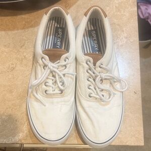 Sperry Men's Off-White Canvas Sneakers